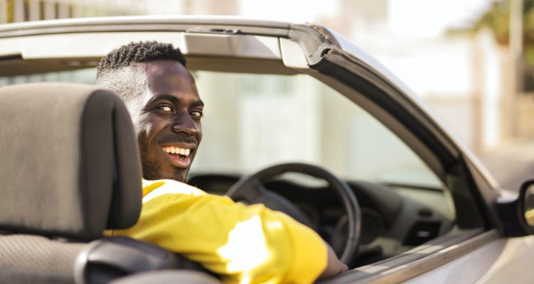 Young man driving